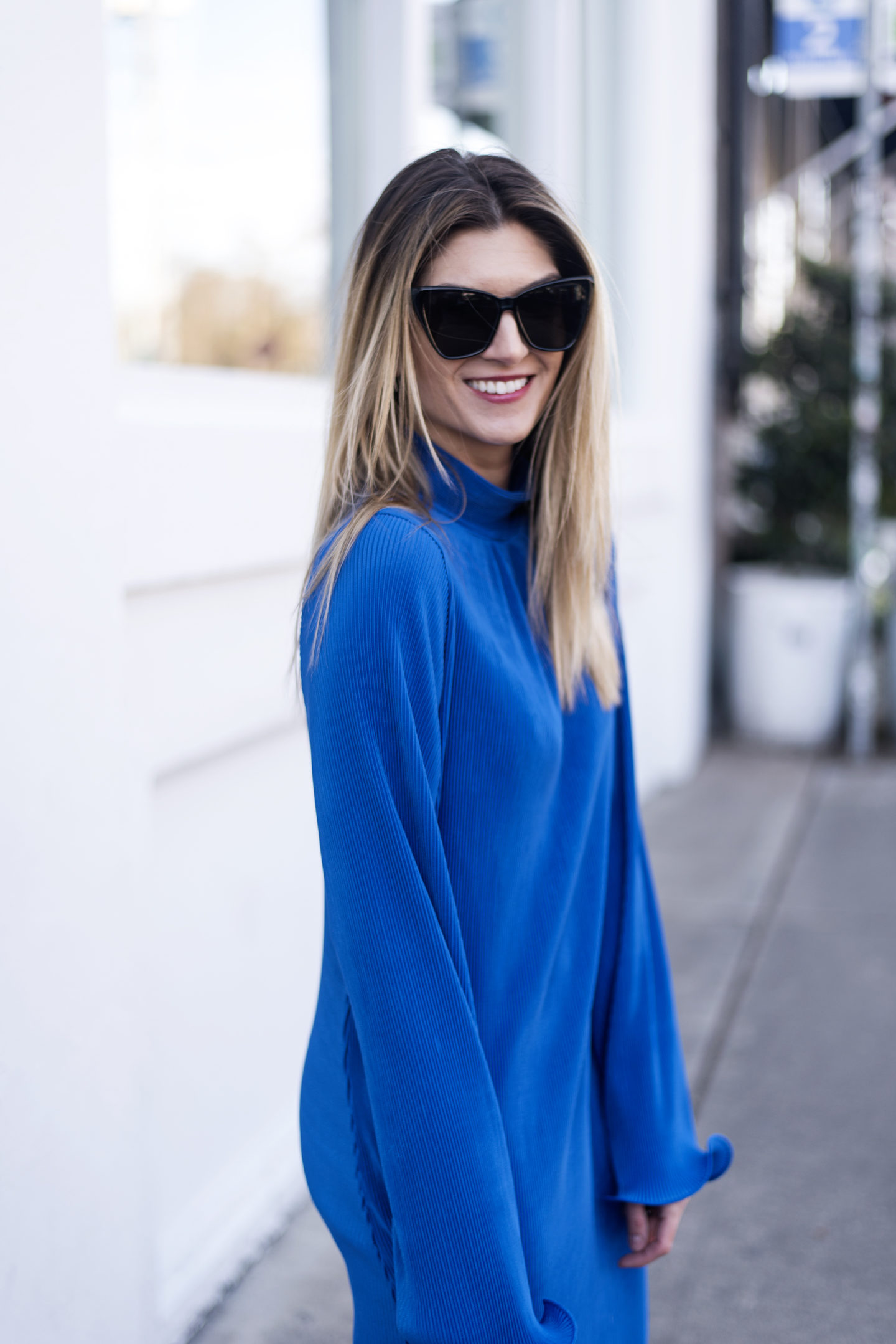 The Grey Edit-Blue Longsleeve Dress-Marc Jacobs Snapshot