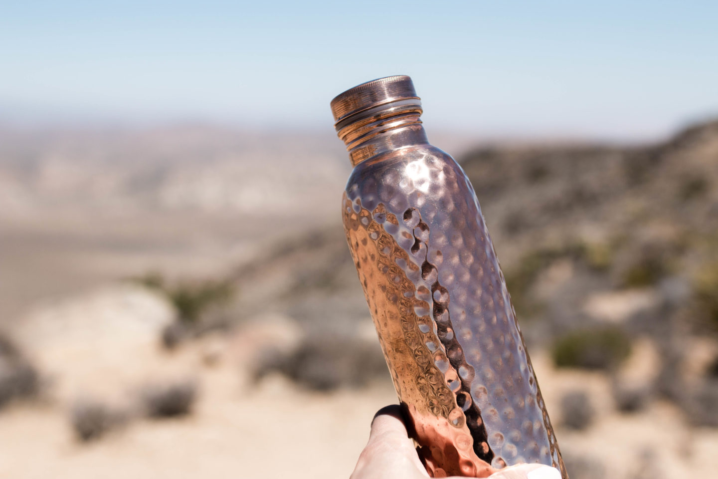 The Grey Edit-Copper H2O-Ayurvedic Hydrating-Alkaline Water Bottle