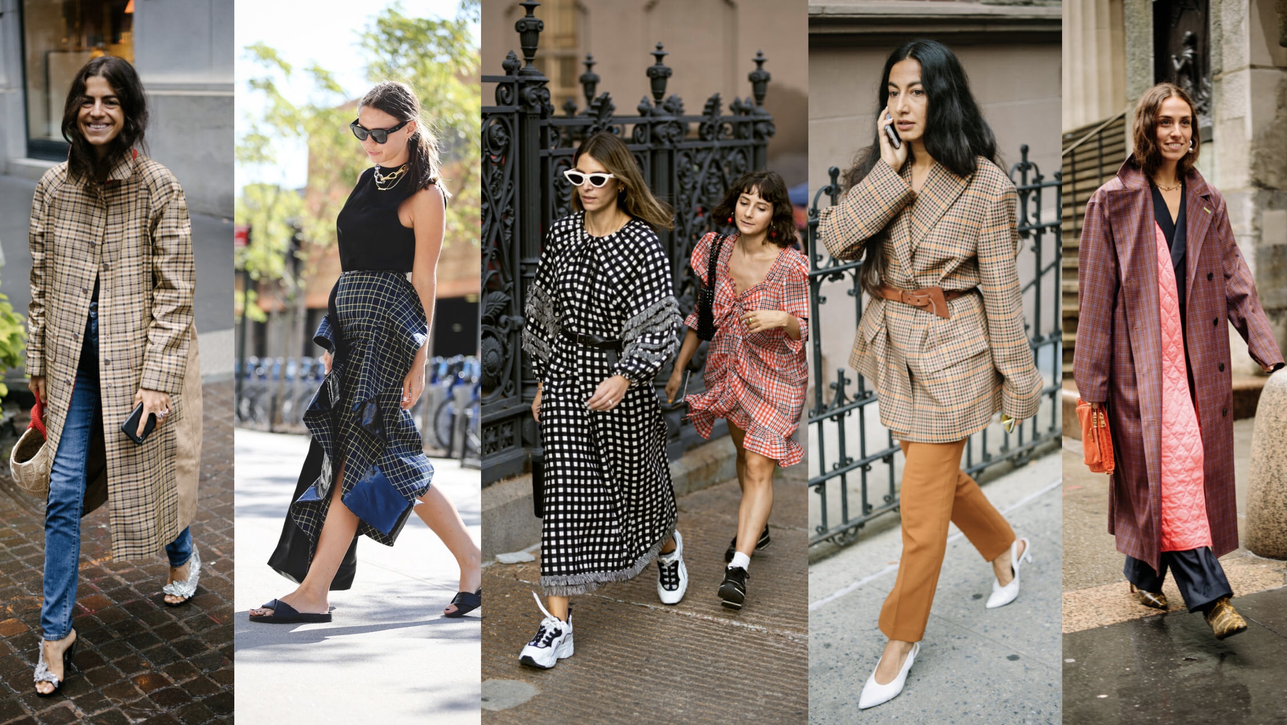 The Grey Edit-NYFW Street Style Looks by Trend-Plaid on Plaid