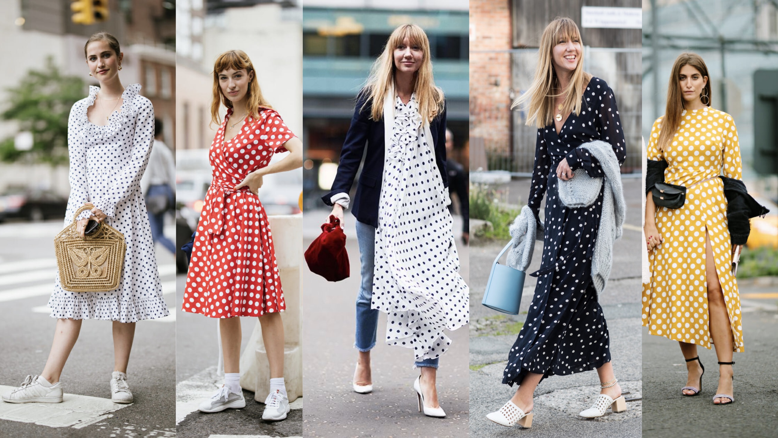 The Grey Edit-NYFW Street Style Looks by Trend-Polka Dot