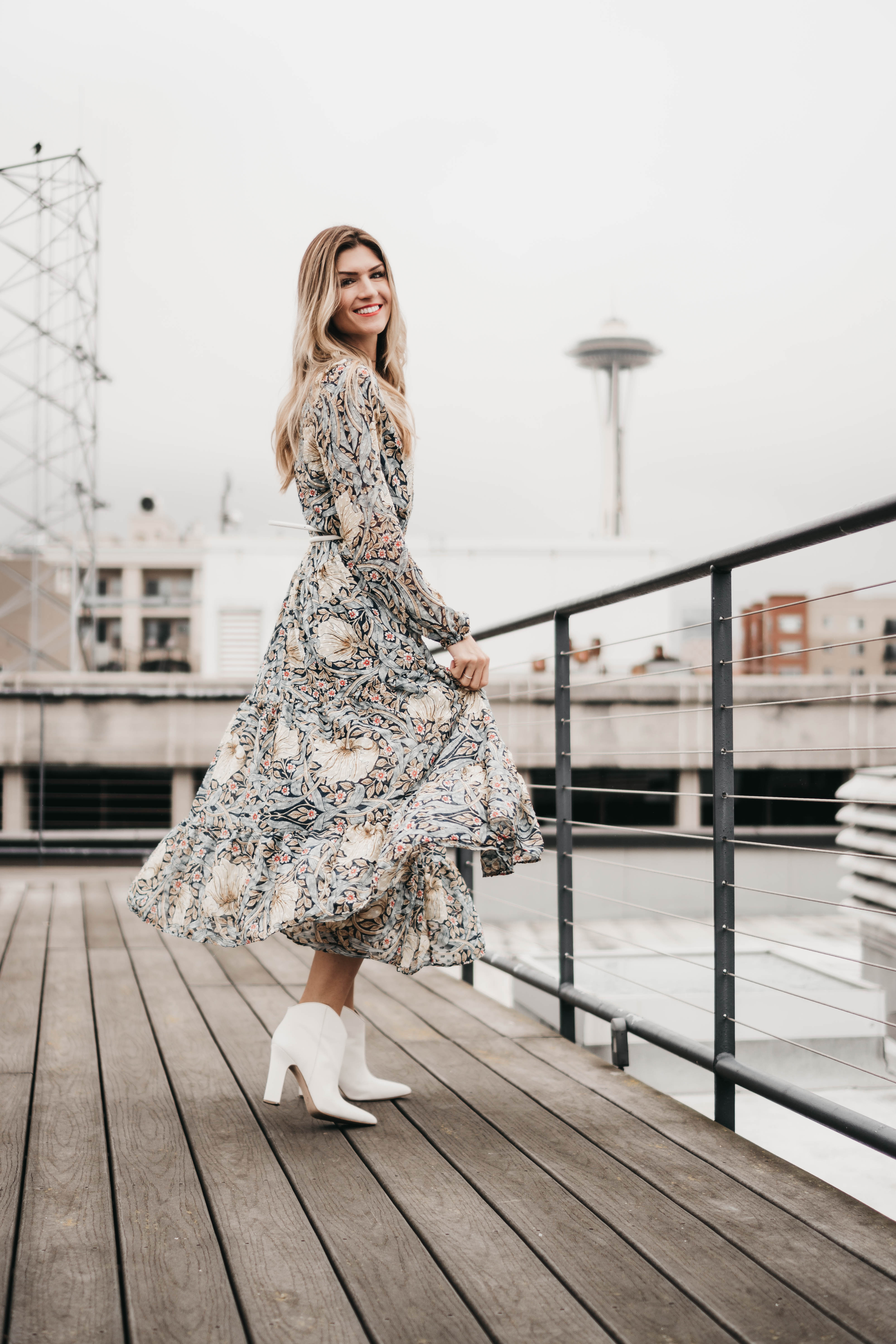 The Grey Edit-Fall Seattle Scenes-Prairie Dress-White Booties