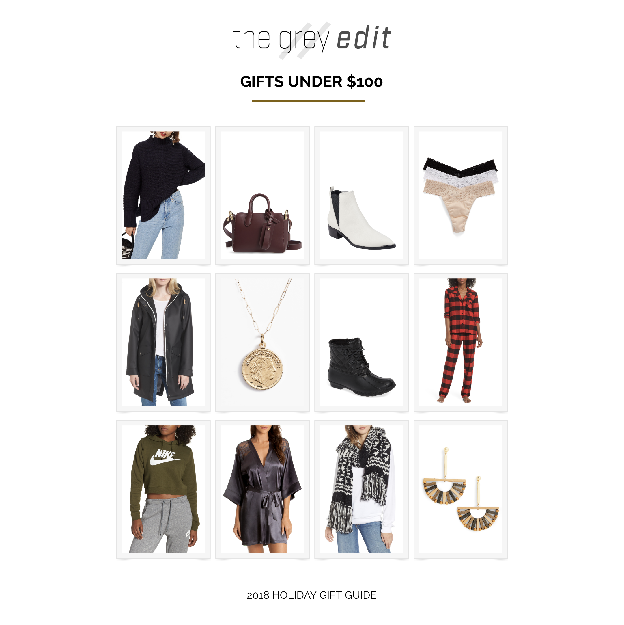 The Grey Edit - 2018 Holiday Gift Guide - Gifts Under $100