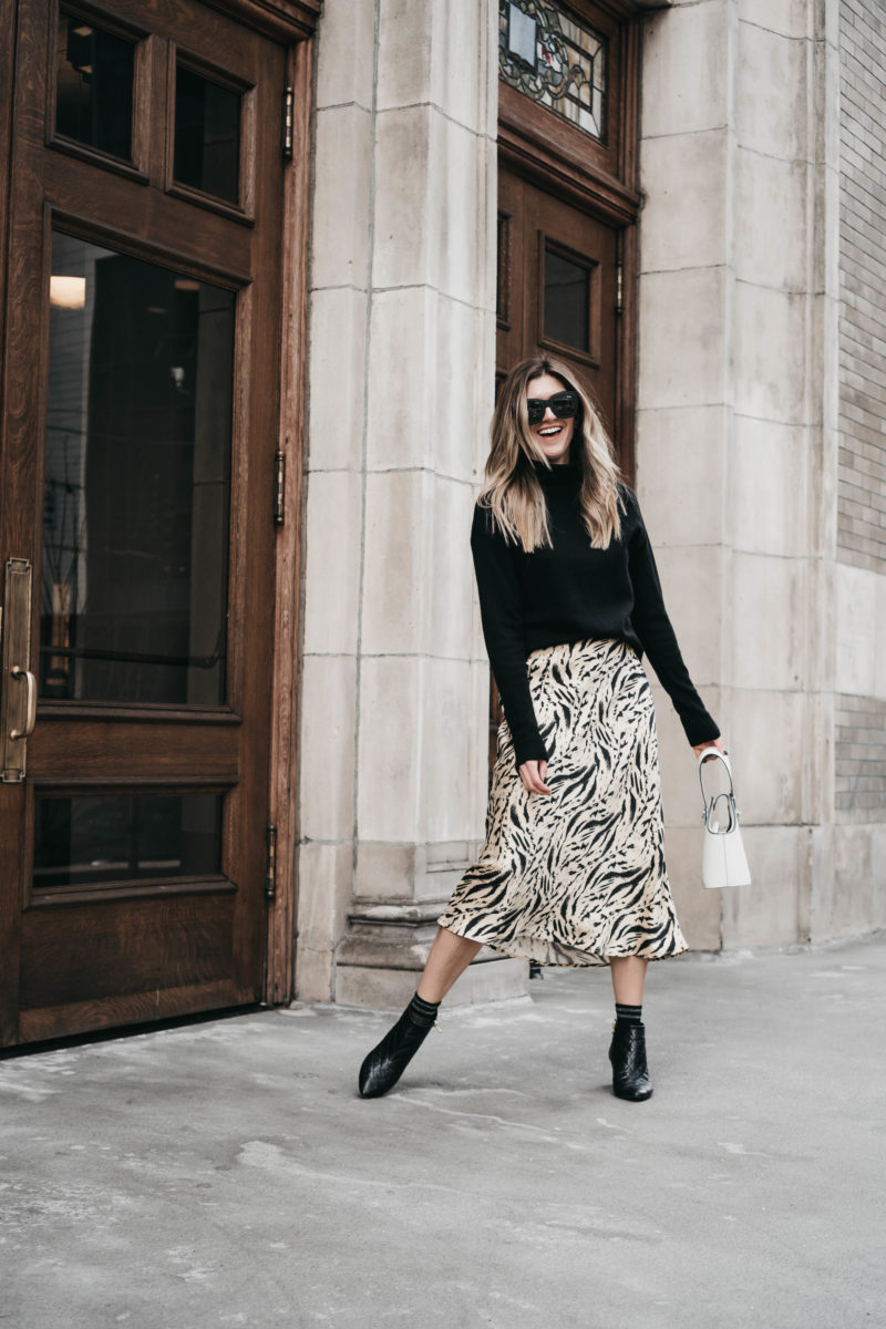 Winter to Spring Styling : The Animal Print Skirt