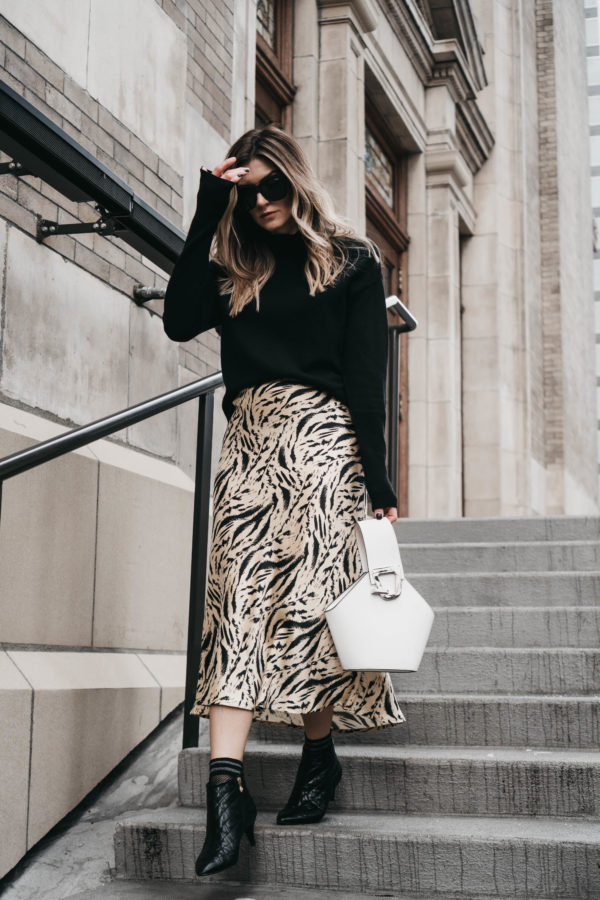 Winter to Spring Styling : The Animal Print Skirt