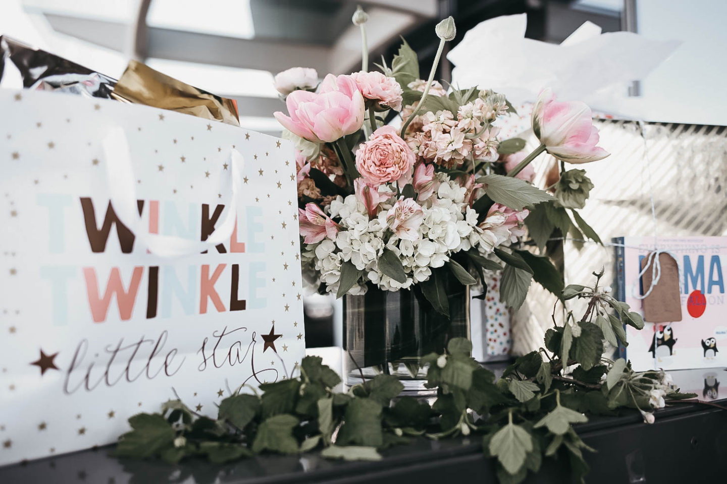 The Grey Edit - Surprise Baby Shower - Seattle Blogger Gals - Spring Floral Rooftop