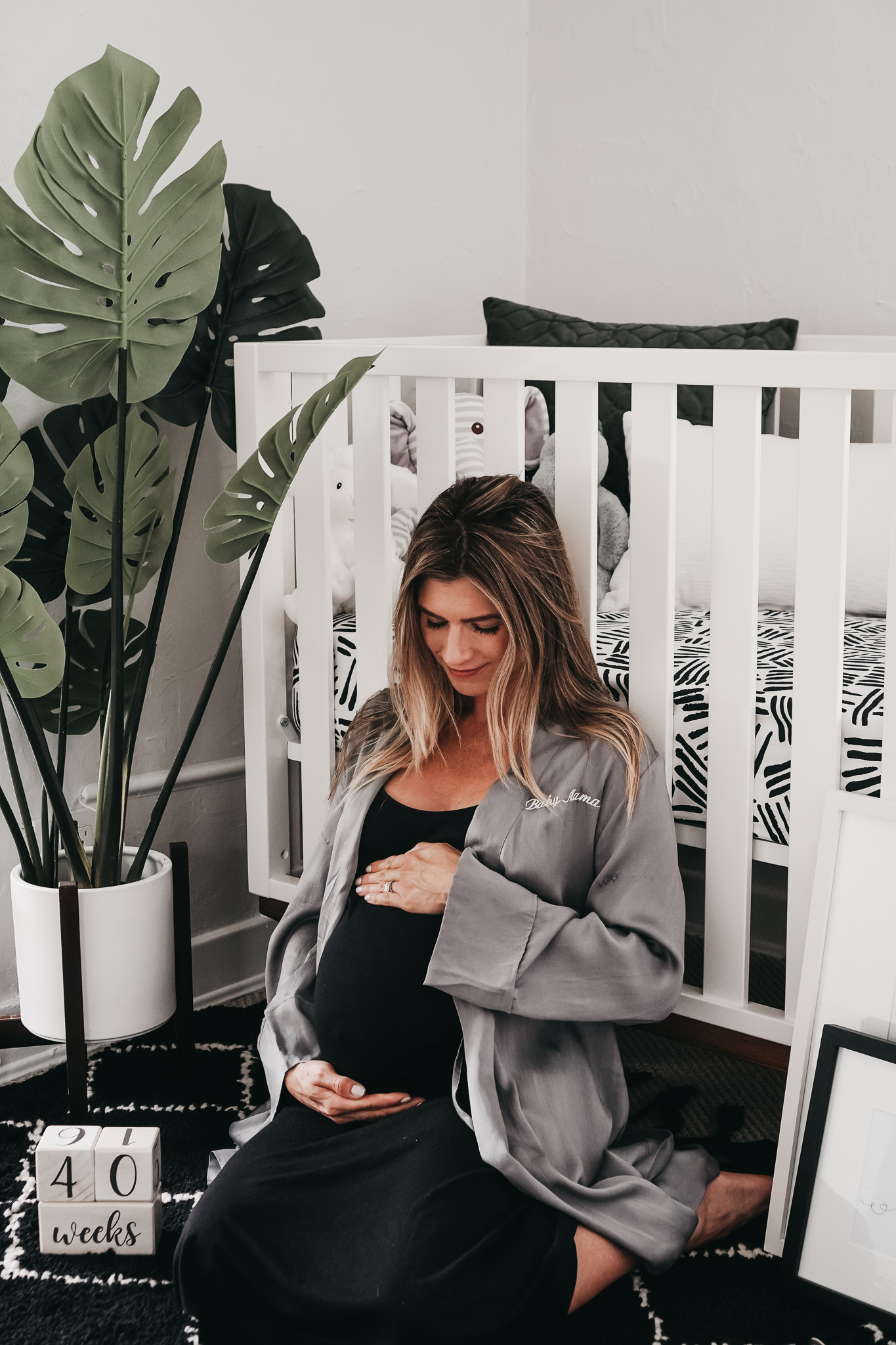 The Grey Edit - Cortney Bigelow - 40 Weeks Pregnant - Baby B - Nesting - Papinelle - Baby Mama - Nursery