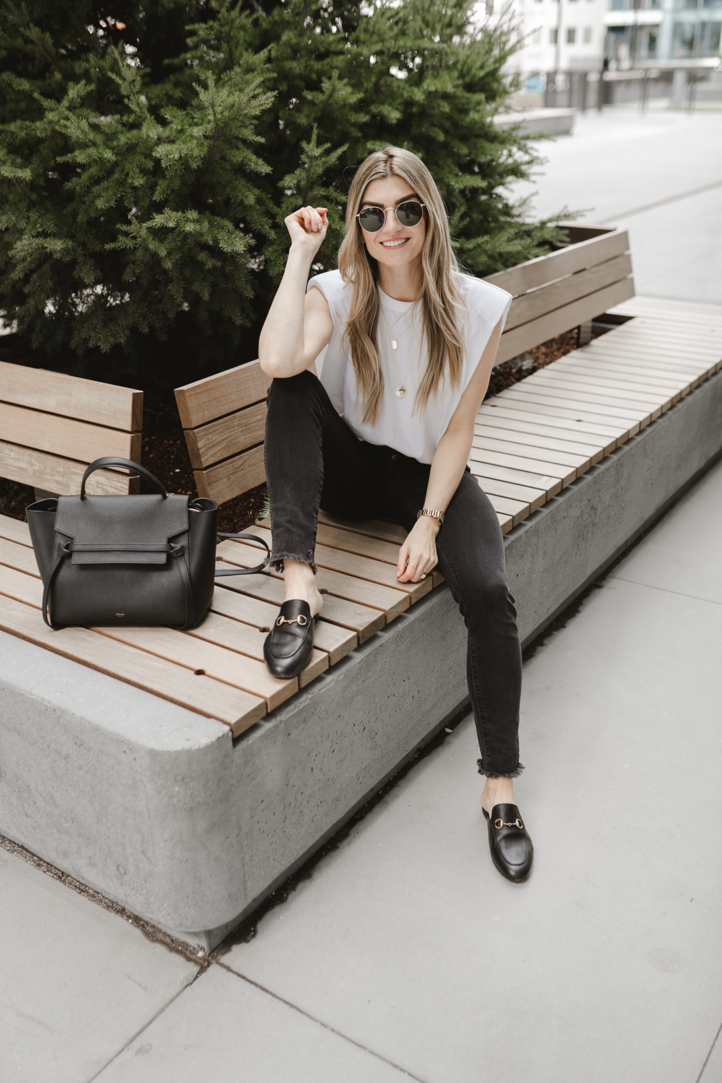The Grey Edit - Cortney Bigelow - Seattle Blogger - Casual Style - The Frankie Shop Shoulder Padded Muscle Tee - South Lake Union