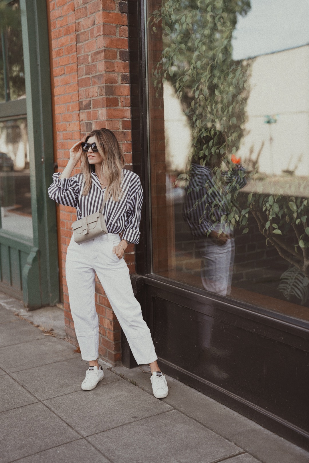 The Frankie Shop Oversized Stripe Shirt - Cortney Bigelow - Seattle Lifestyle Blogger - Mother and Son