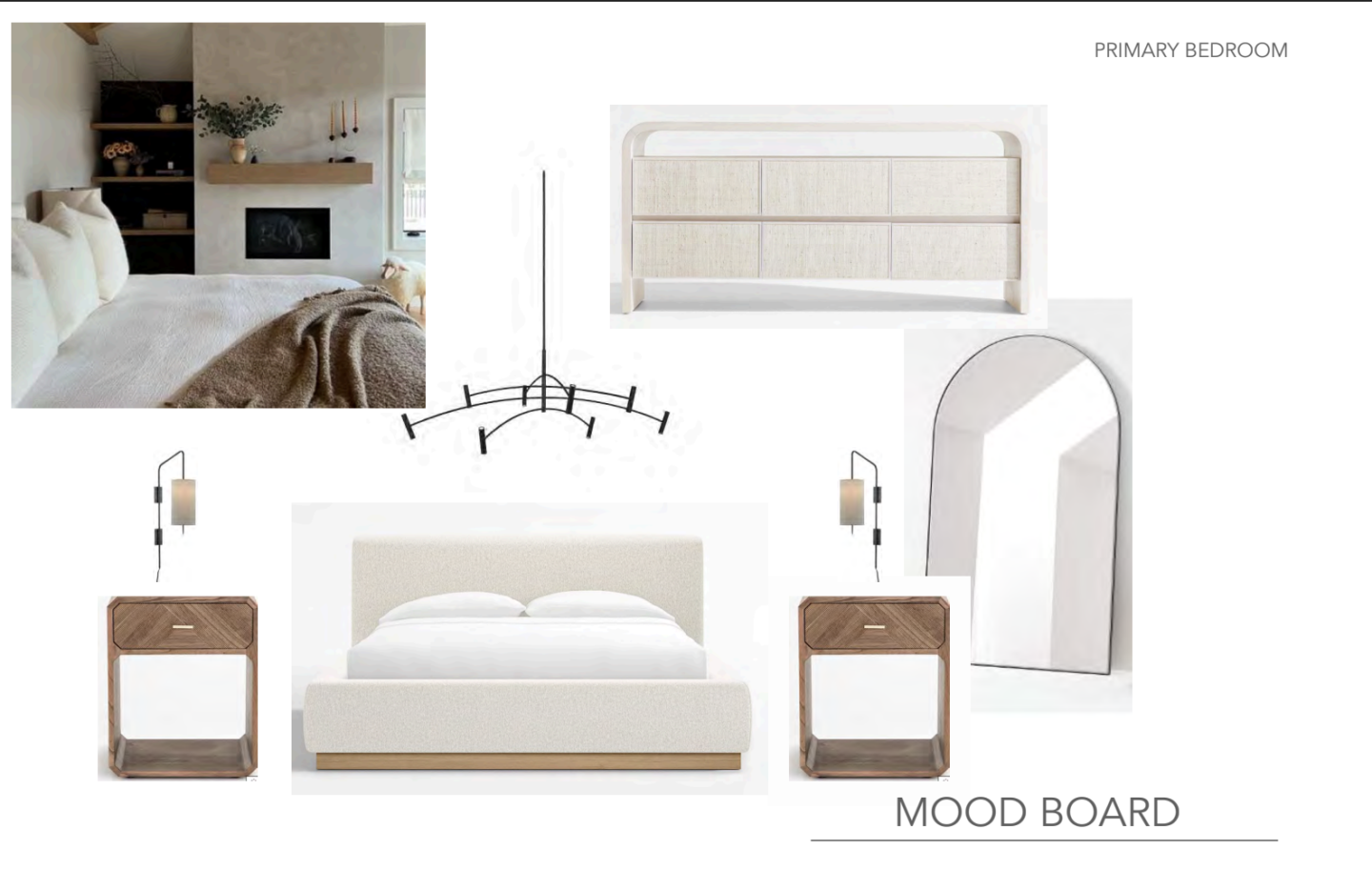 Phase I : Main Level Remodel | Mood Board Inspiration - Primary Bedroom