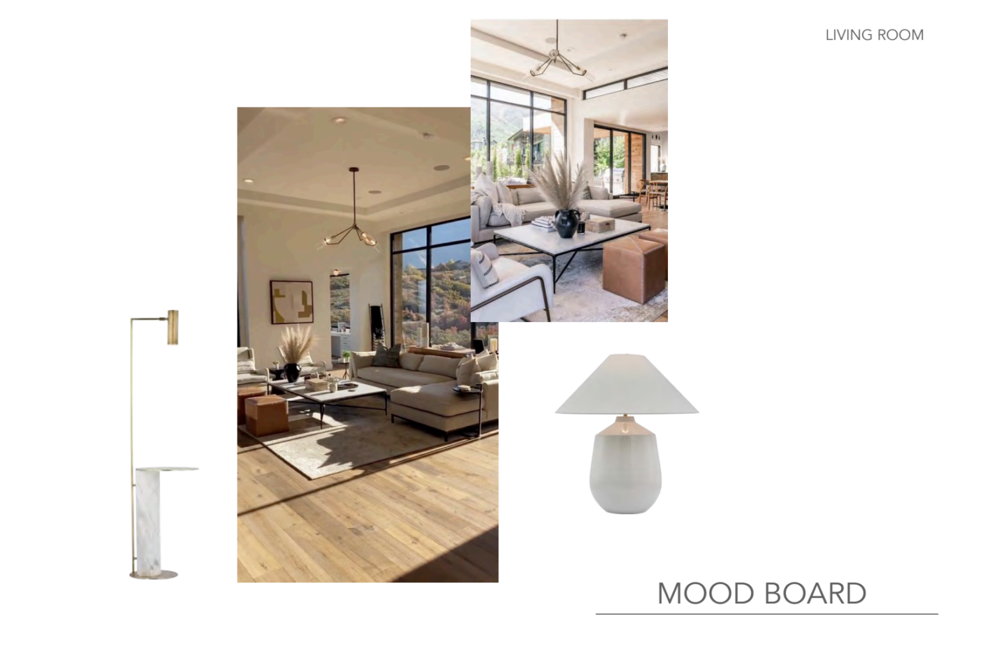 Phase I : Main Level Remodel | Mood Board Inspiration - Living Room